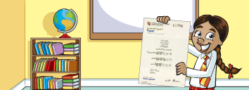 A child holding a Cambridge English A2 Flyers certificate
