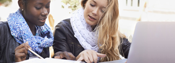 A student studying for the Cambridge English B2 First exam