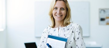 A teacher in a classroom